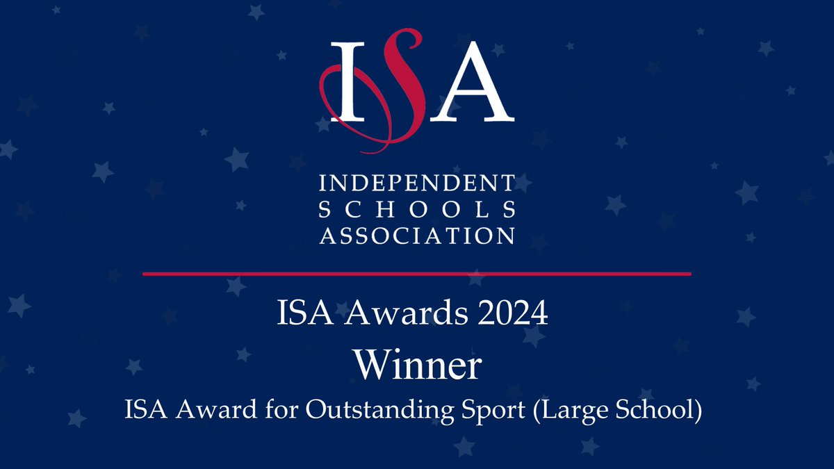 We are proud to have won the award for Outstanding Sport at the ISA 2024 Schools Awards! This achievement reflects the collective dedication of our entire school community and the journey we’ve been on to create exceptional opportunities in sport.

#GrayNicholls 

<a href="/isaschools/">The Independent Schools Association (ISA)</a>