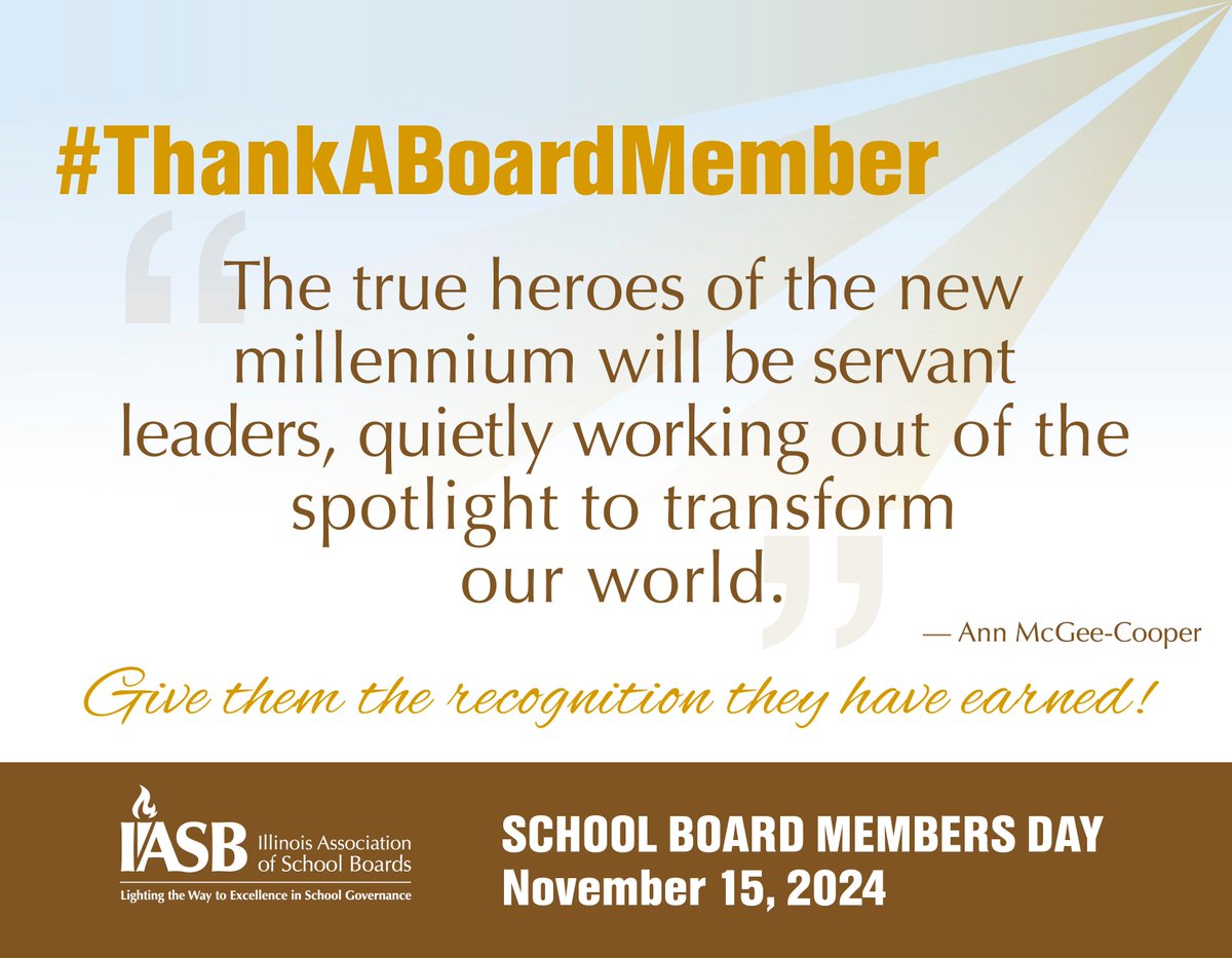 Today is National School Board Members Day. Let's give our Thornton Township High School District 205 Board Members the recognition they have earned! 
Nina Graham
Almetta Vasser-Moody
Kara Davis
Ray Banks
Stanley Brown
Bernadette Lawrence
Stafford Owens
#ThankABoardMember