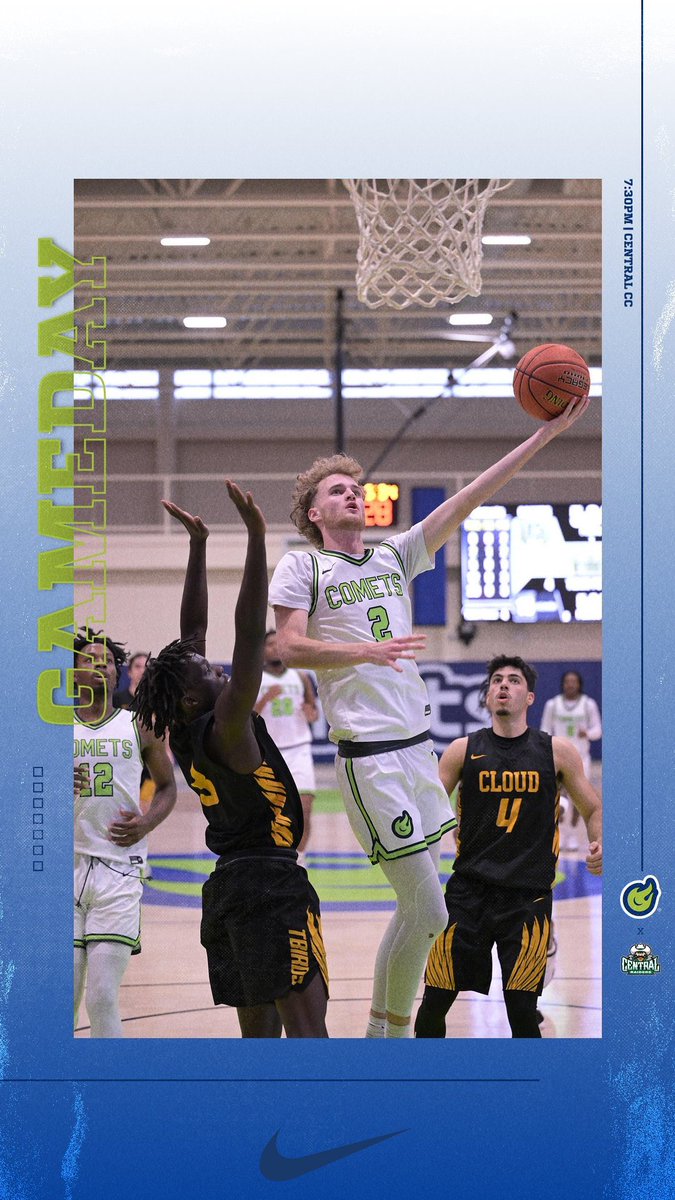 ☄️GAMEDAY🏀

Comets host 1st game of back to back wknd matchup vs non-conference foes. 

PACK THE GYM!!! 👏💪🏼

🆚- Central CC - Columbus
🕣- 7:30pm
🏟️- Dunker Center
🎟️- 🆓 🤑
🖥️- iccacsportsnetwork.com
