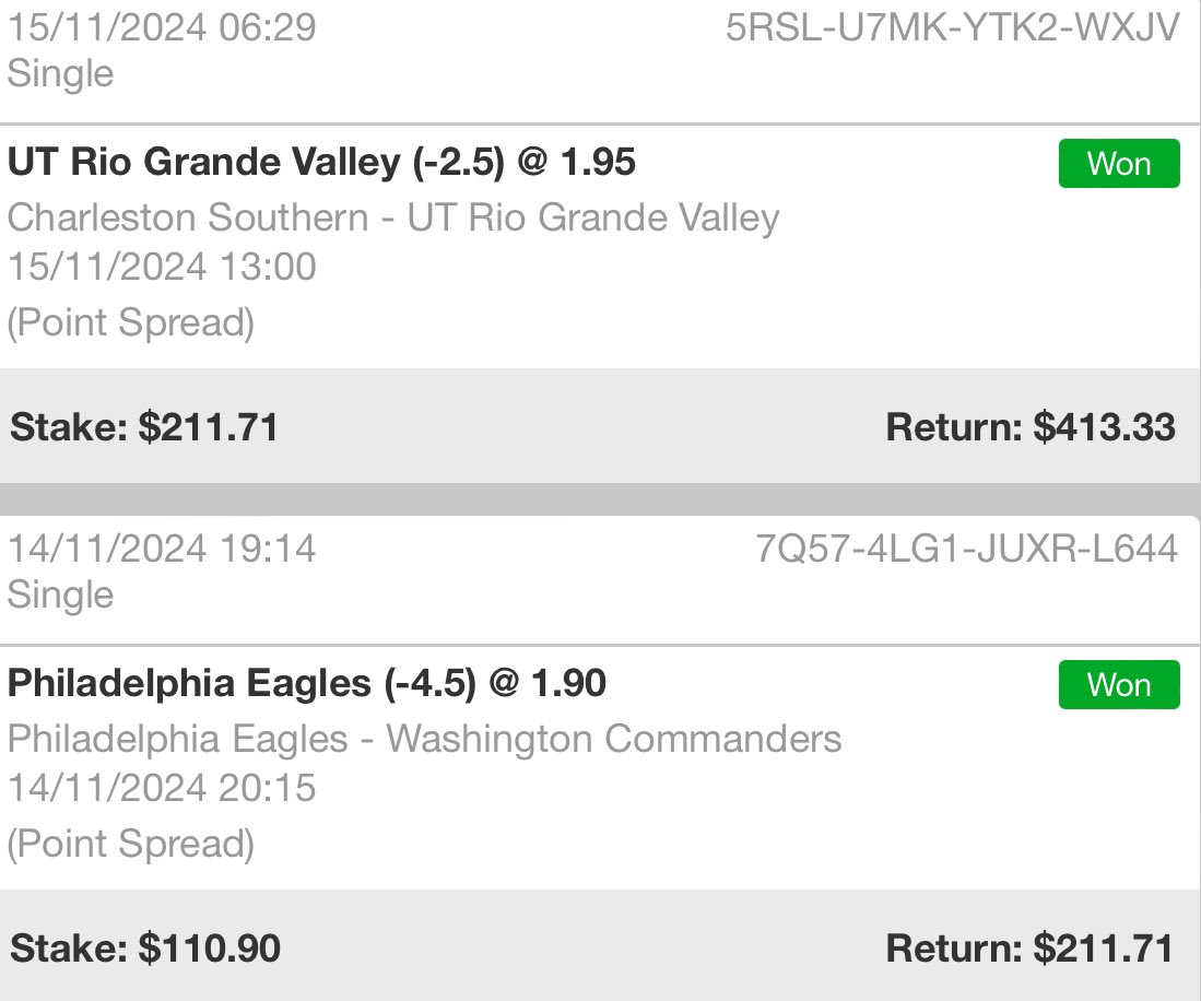 BetsLikeJagger's tweet photo. Day Game NCAAB Pick 11/15π
Rio Grande Valley -2.5 (2u)β
π°
Pretty bless couple of days.
#GamblingX #CBBPick #SportsBettingX https://t.co/dg1D1EFDHJ