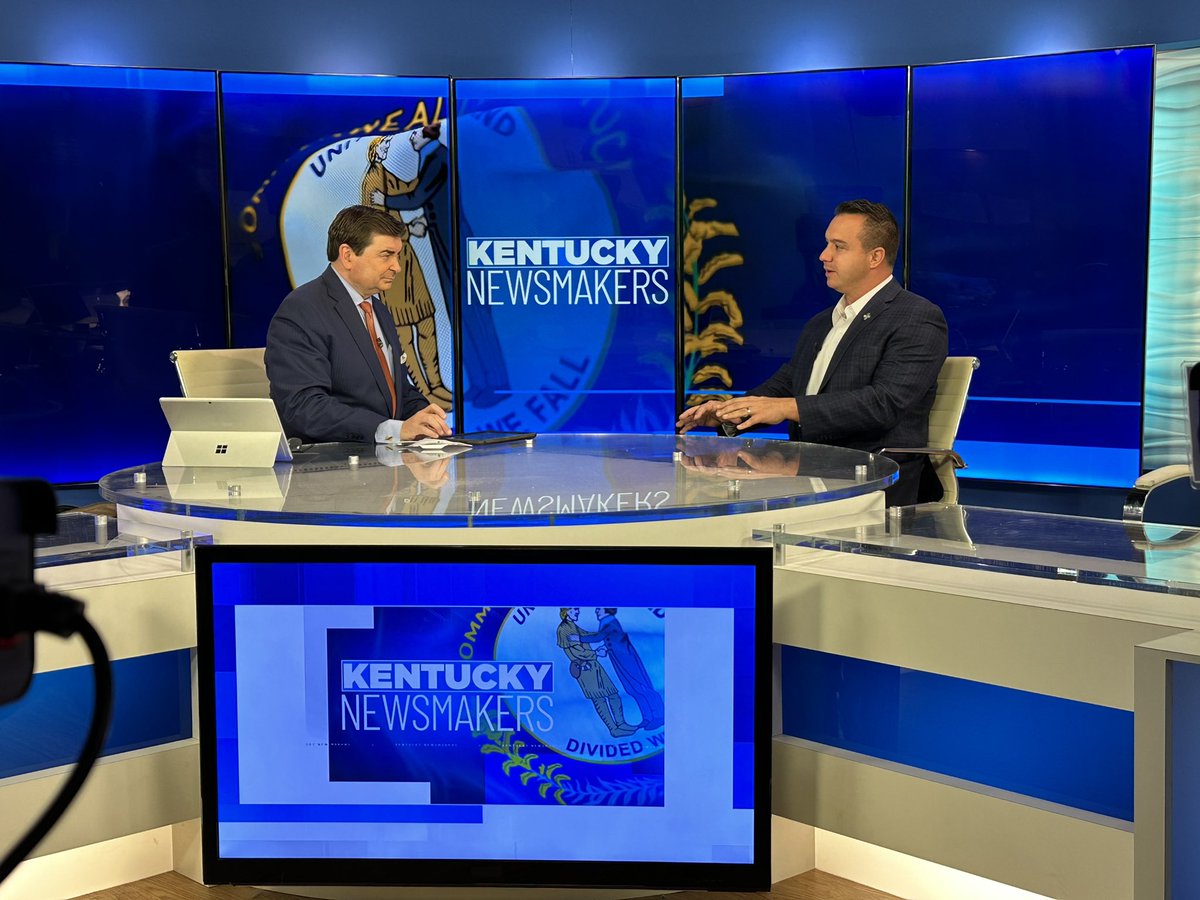 KeckForKY's tweet photo. Appreciated the invitation to join Bill Bryant on @kynewsmakers this week to talk about the ways Somerset is growing and the exciting projects we have underway. We are laser-focused on delivering an outstanding quality of life for our residents, and I am grateful we continue to be looked to as a leader in this effort. 

The episode airs live Sunday on the @CWLexington at 10 a.m. and @WKYT at 11:30 a.m. Be sure to check it out.