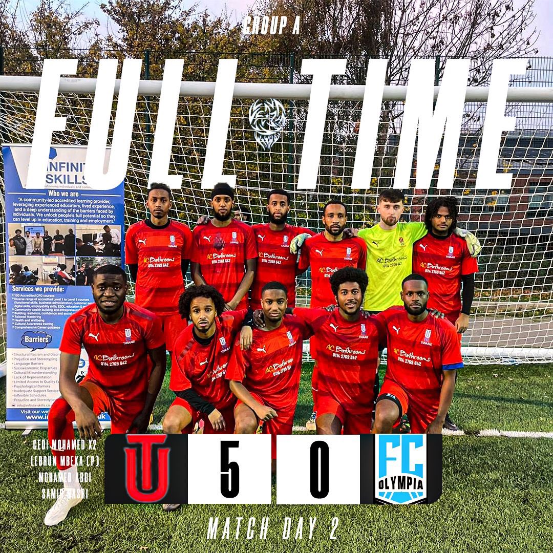 SomaliBritishCL's tweet photo. SBCL RESULTS - MATCH DAY 2
@OfficialTusaale V @FCOlympia_
Sheffield’s Tusaale start their SBCL season in style with a dominant 5-0 victory! 🚀
@SomaliBritishCL
#sbcl #antiknifecrime #campaign #gameon #knifeoff #enoughisenough #community #london #uk #africa https://t.co/KbEedYKZSM