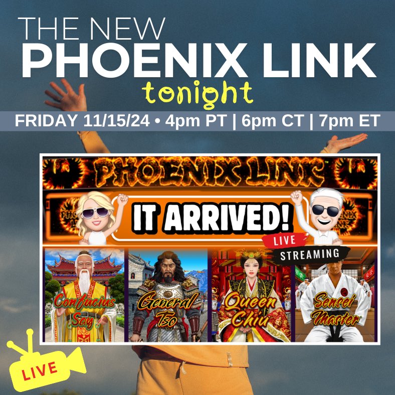 411Slots's tweet image. 🔴 NEW PHOENIX LINK SLOT LIVE AT THE CASINO! 4pm PT | 6pm CT | 7pm ET
youtube.com/live/Im-q07cu7…
 
 JUST IN FRIENDS! Let's unwrap this new SLOT TOGETHER! Join us LIVE tonight as we play the NEW PHOENIX LINK SLOT!

#newslot #phoenixlink #casino #live