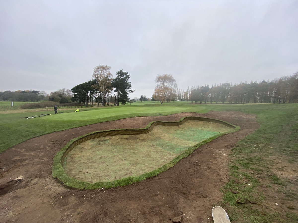 360GroundCare's tweet photo. New Bunker Shaped out, Liner installed and @EcoBunkerLtd Advanced Tile face built. Great work by the team! 

Great to be working for @EcoBunkerLtd on this latest project. 

Working together to produce great looking, low maintenance Bunkers 

@WilliamsGolf https://t.co/Rm9dmeW51t