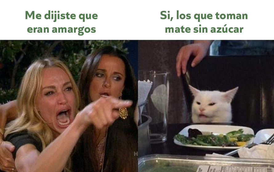 Ups, se me cayó el azúcar en el mate, que distraído. ¿A favor o en contra de los mates dulces? 
#YerbaMateArgentina #YerbaMate #Argentina #Mate #Memes #Gatito
