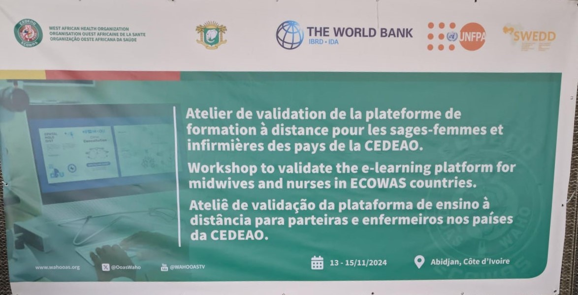 WAHO | OOAS (@ooaswaho) on Twitter photo Abidjan, Nov. 13-15, 2024 – A pivotal workshop, led by <a href="/OoasWaho/">WAHO | OOAS</a>, gathers experts to validate the e-learning platform for nurses & midwives in #ECOWAS. This marks a major step toward modernizing health training programs in the region. #DigitalHealth #CapacityBuilding #WBG #UNFPA Abidjan, Nov. 13-15, 2024 – A pivotal workshop, led by <a href="/OoasWaho/">WAHO | OOAS</a>, gathers experts to validate the e-learning platform for nurses & midwives in #ECOWAS. This marks a major step toward modernizing health training programs in the region. #DigitalHealth #CapacityBuilding #WBG #UNFPA