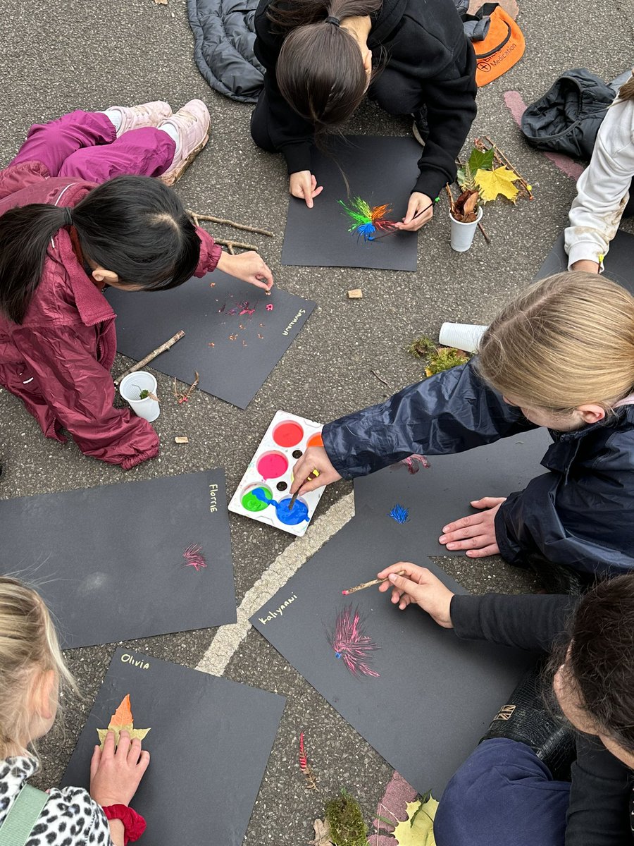 #CCJYear6 went for a walk in the thicket this morning to collect materials to use for a fireworks painting. The end results were spectacular! #CCThrive #CCCreators #CCAchieve