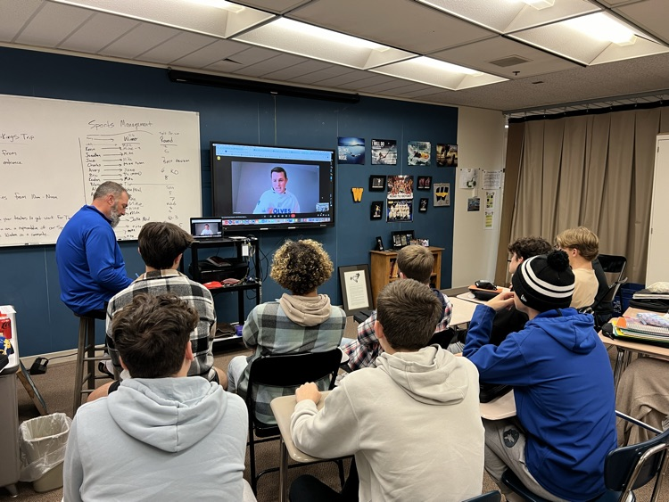 We are so proud of our alumni! Today our sports management class had a virtual visit from 2014 grad Andrew Larson, who currently works as a Senior Account Executive with the Minnesota Timberwolves. Thanks to Andrew for helping our students learn about the business side of sports