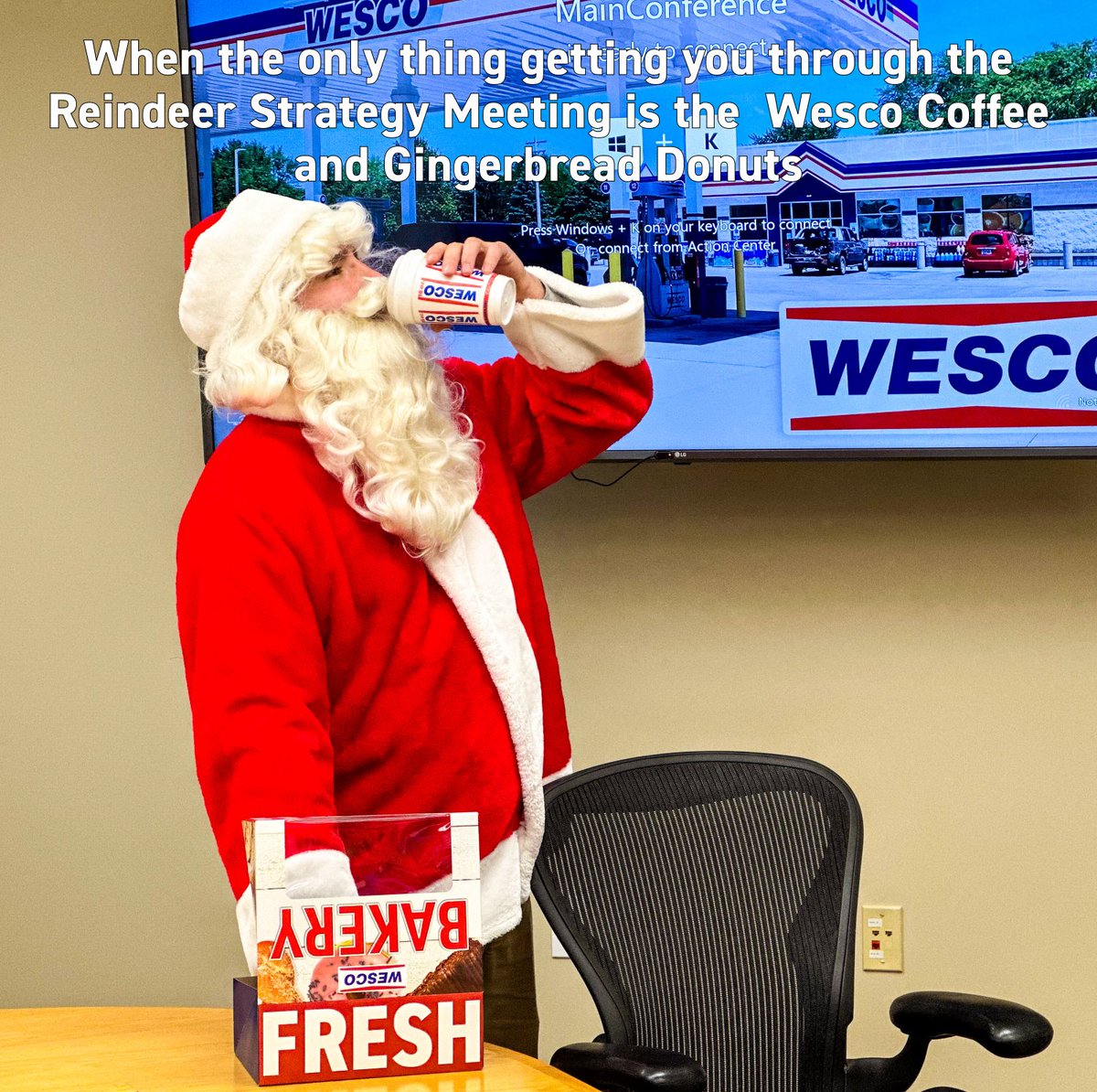 The big man has a lot going on this time of the year.
#gowesco #santaclausiscomingtotown #holidayseason