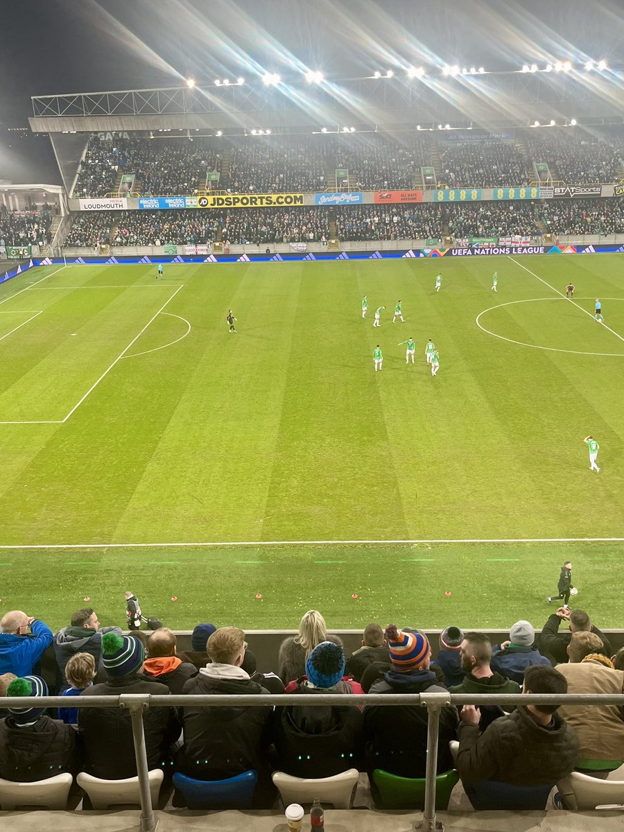 PaulVance63's tweet photo. Northern Ireland v Belarus - UEFA Nations League C, Group K - National Stadium at Windsor Park, Donegall Avenue, Belfast 12… #NIRBLR #NIR #BLR #GAWA #UEFA #NationsLeague #Belarus https://t.co/okZxx6TQ2S