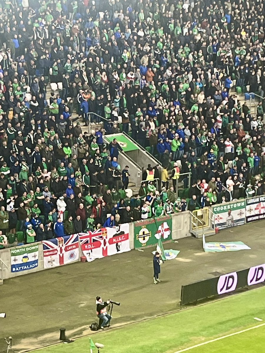 PaulVance63's tweet photo. Northern Ireland v Belarus - UEFA Nations League C, Group K - National Stadium at Windsor Park, Donegall Avenue, Belfast 12… #NIRBLR #NIR #BLR #GAWA #UEFA #NationsLeague #Belarus https://t.co/okZxx6TQ2S