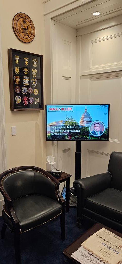 In Washington for #FedSoc2024 and made a brief detour this morning to visit <a href="/RepMaxMiller/">Congressman Max Miller</a> at his office to discuss some issues that are important to Medina County. He was a very gracious host and continues to be a great advocate for the people of Ohio's 7th District.
