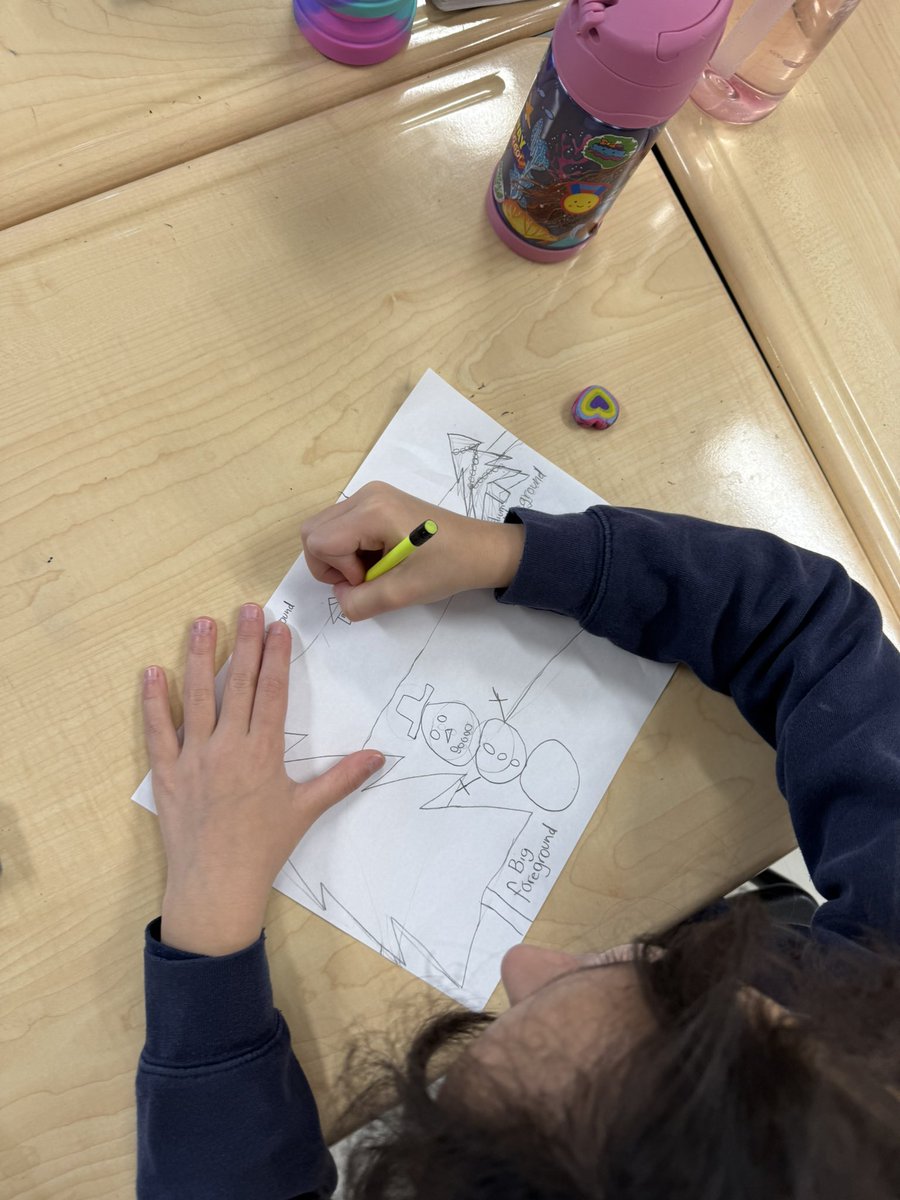 Miss_LEmes's tweet photo. After learning about how we can use space on a paper we created a landscape to practice foreground, middleground and background @StScholStorm https://t.co/JkrRuzvaLs