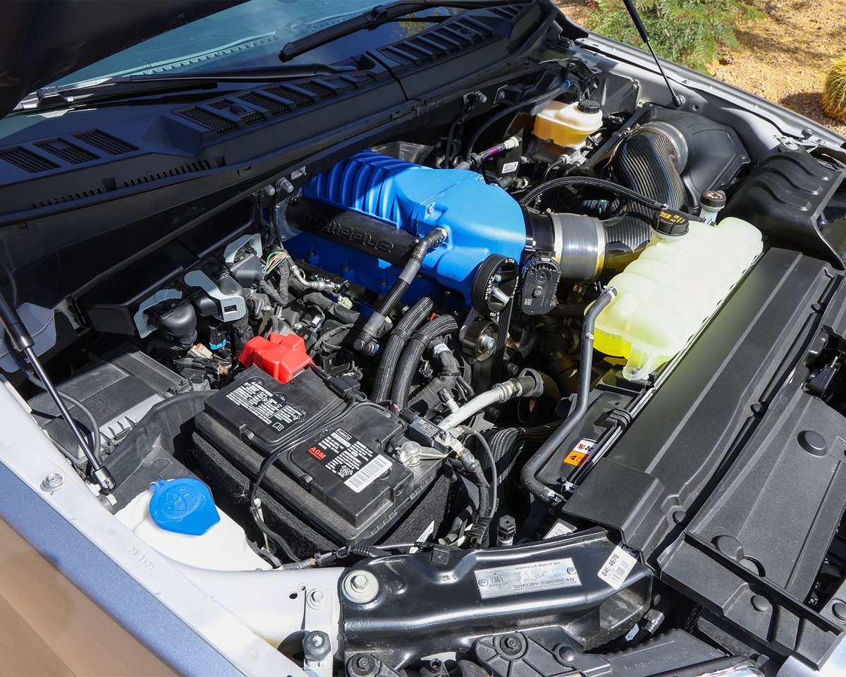 Barrett_Jackson's tweet image. Decked out with #SuperSnake body components, #Shelby suspension, @Baer_brakes and CSM serial number plates, this 2020 @Ford F-150 Shelby Super #Snake pickup sold for $104,500 at the 2024 #Scottsdale Fall Auction. 

Learn more: bit.ly/AZ24TW-2020For…