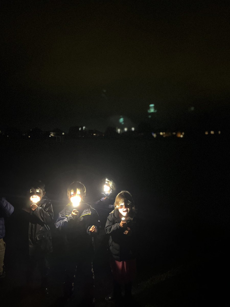 We toasted marshmallows and had a night walk. #receptionsleepover