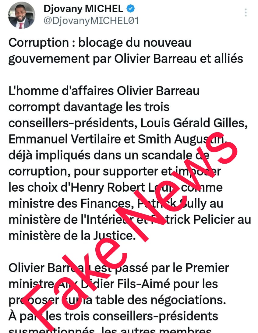 PierreDieg15322's tweet photo. Aprè revokasyon Patwon @DjovanyMichel, nan tèt Primati Repiblik la Dr Garry Conille, Jounalis bò Katedral la sòti pou destabilize Peyi a chak jou pi plis nan Yon pakèt fo enfomasyon lap fè sikile sou rezo a, Nap raple Popilasyon an Mafya sa a pa janm met pye l anndan peyi a. https://t.co/Qd2ao09kdW