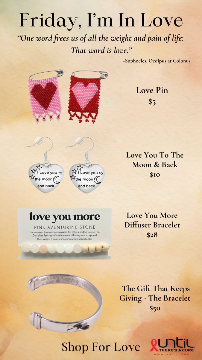 Friday, I'm in LOVE! Shop now: store.until.org/jewelry