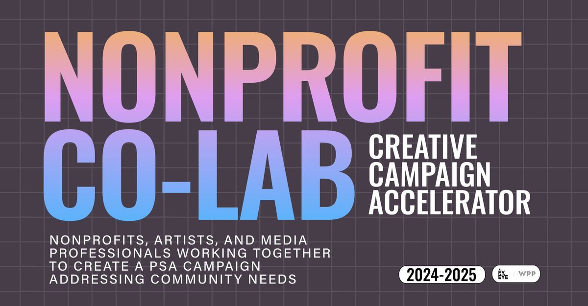 We have been selected as part of this year’s #NonprofitCoLab cohort!
 
A partnership with <a href="/FY_EYE/">F.Y. Eye</a> and <a href="/WPP/">WPP</a>, the Co-Lab boosts grassroots PSA campaigns across NYC. We're excited to help more of our neighbors learn about our programs and access services that make a difference.