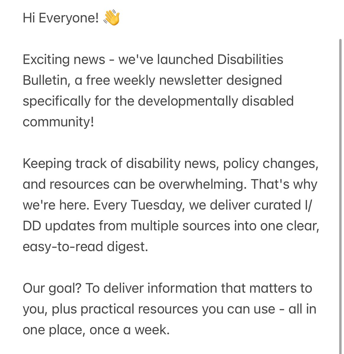 Join our community of readers: disabilitiesbulletin.com/subscribe
#disabilitytwitter