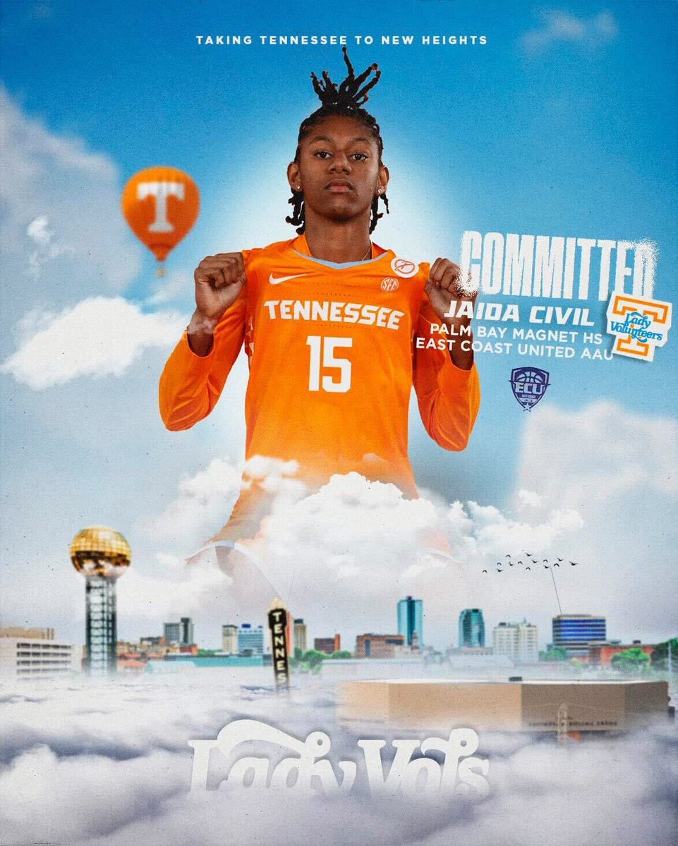 4 ⭐️ Jaida Civil (no. 32 espnW 100) has committed to Tennessee! #GoVols