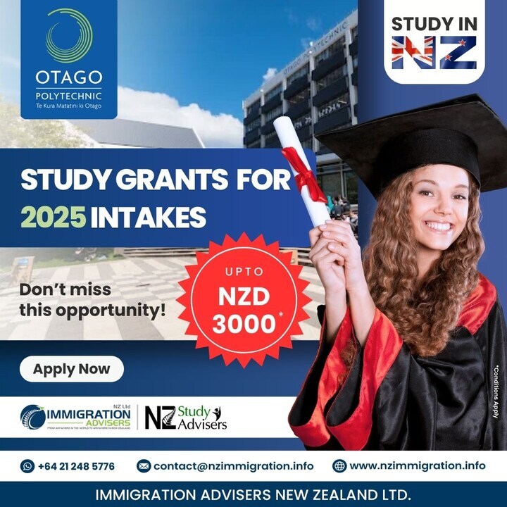 nz_visa_adviser's tweet image. 😀 Unlock up to $3,000 in study grants!💰
🎓 #OtagoPolytechnic #NZ – Apply now!
✅ Contact us: bit.ly/4etQC1L

#StudentVisa #ImmigrationLawyer #ImmigrationAdvisers #nzstudyadvisers #VandanaRai #PSWV #GreenList #MastersPrograms #Scholarships #StudyGrants #NZStudyGrants