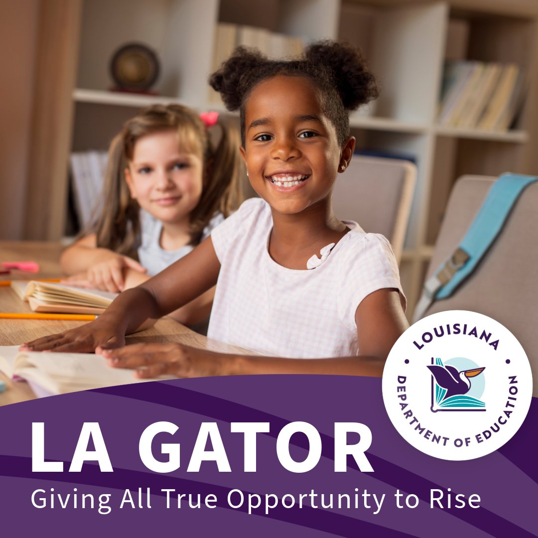 We’re preparing for the launch of LA GATOR, the state’s first education scholarship account. This new program expands choices for families. Be the first to learn about eligibility, school participation, and how to apply. Sign up for updates. ow.ly/I7hX50U8731 #laed #lagov