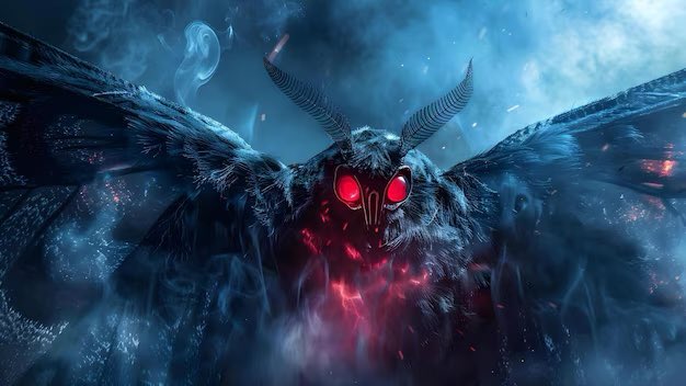 Para_Mystery's tweet photo. It’s the 58th Anniversary of the original Mothman sighting in Point Pleasant WV. 

Linda &amp; Roger Scarberry along with 2 friends were driving near the TNT area outside of town when they encountered a tall winged beast with glowing red eyes. https://t.co/gzH0li26sC
