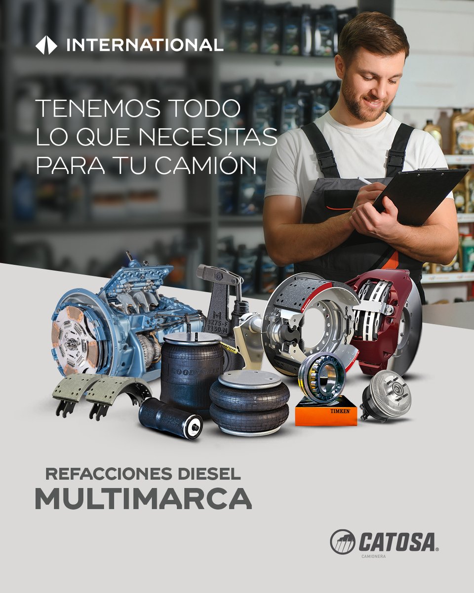 CATOSAMX's tweet image. ¡Todo lo que tu camión necesita en un solo lugar! 🚛💨 

Encuentra #refaccionesdiésel #multimarca de la mejor #calidad para mantener tu #flota siempre en movimiento. 

¡Cotiza ahora y asegura el mejor rendimiento!🔧 

🔗catosa.mx