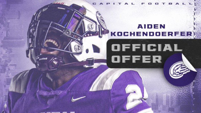 After a great conversation with <a href="/Coachcalexander/">Charles Alexander</a>, I am excited to announce that I have received my 4th offer from <a href="/CapitalU_FB/">Capital University Football</a>. Thank you to all of my coaches and teammates! 
<a href="/One11Recruiting/">One11 Recruiting</a>