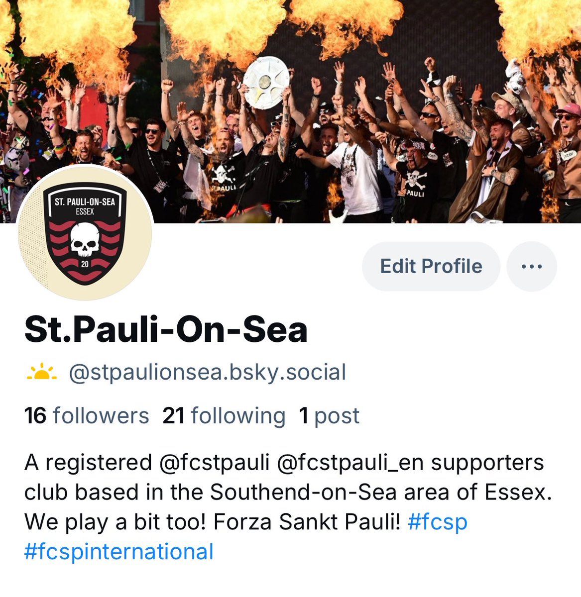 We’re over on the other gaff now too! Give us a follow 👀🤎🤍 #fcsp #charityfootball #stpauli