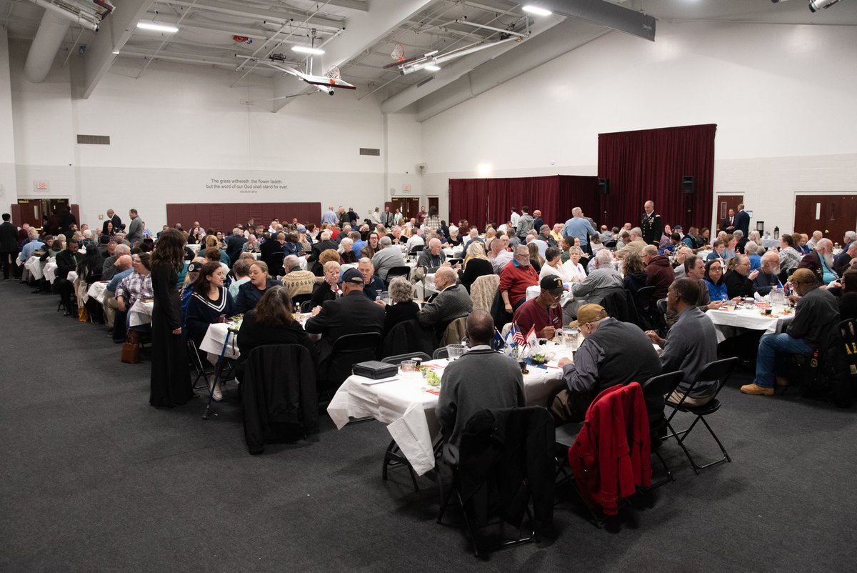 srbc_now's tweet photo. “Last night, we honored our veterans from our community with a steak dinner, music from the Solid Rock Christian School Orchestra, and an inspiring message from BG (R) John Teichert on staying connected to God in troubled times. We are grateful for their service!” https://t.co/ii07pNoEBg