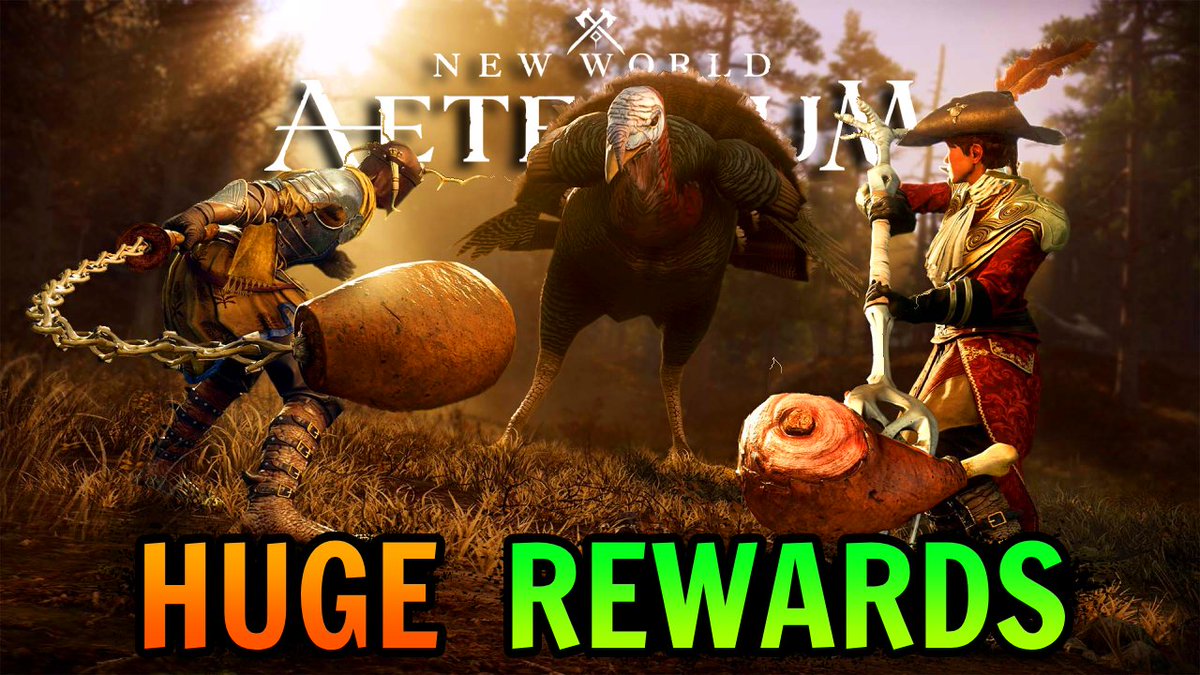 MrInvinn's tweet image. Today I have shared with you Everything You Need to Know about the Turkulon or Thanksgiving Event in New World: Aeternum. Tops tips on what to do and which drops you want to get!

Watch it here: youtu.be/uR1lZp2B50g

#PlayNewWorld #NewWorldAeternum @playnewworld