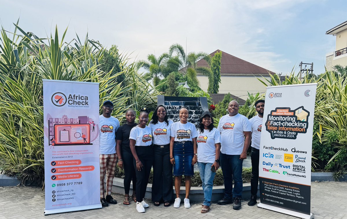 It’s a day to the Ondo state elections and we are excited to host the Nigerian Factcheckers’ coalition situation room in Lagos.

We are happy to ensure that all hands are on deck for the purpose of verifying different information regarding the Ondo State Governorship elections