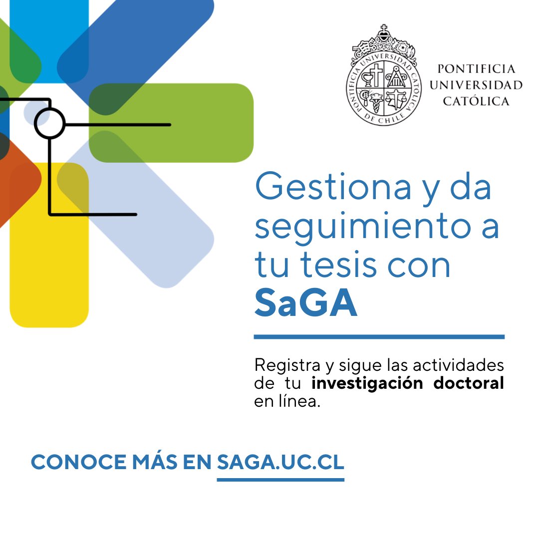 Gestión de Tesis en SaGA 🔎

¡Gestiona y da seguimiento a tu tesis de manera fácil y rápida! Con SaGA, puedes registrar y monitorear en línea todas las actividades de tu investigación doctoral. ✨

👉 Ingresa a saga.uc.cl y mantente al día con el avance de tu tesis.