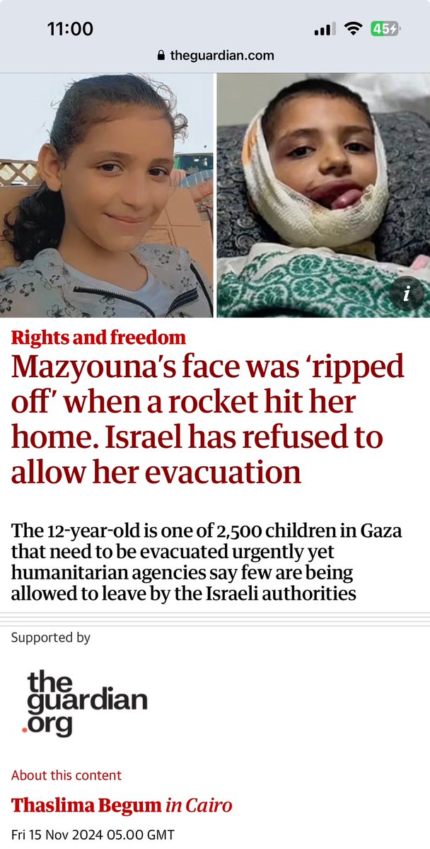 This is the definition of pure evil to me 

“There is still shrapnel in her neck and she is in agony every time she moves. She cannot eat or speak. The platinum used by surgeons to rebuild her face is coming apart, with little more than a bandage holding her jaw together”