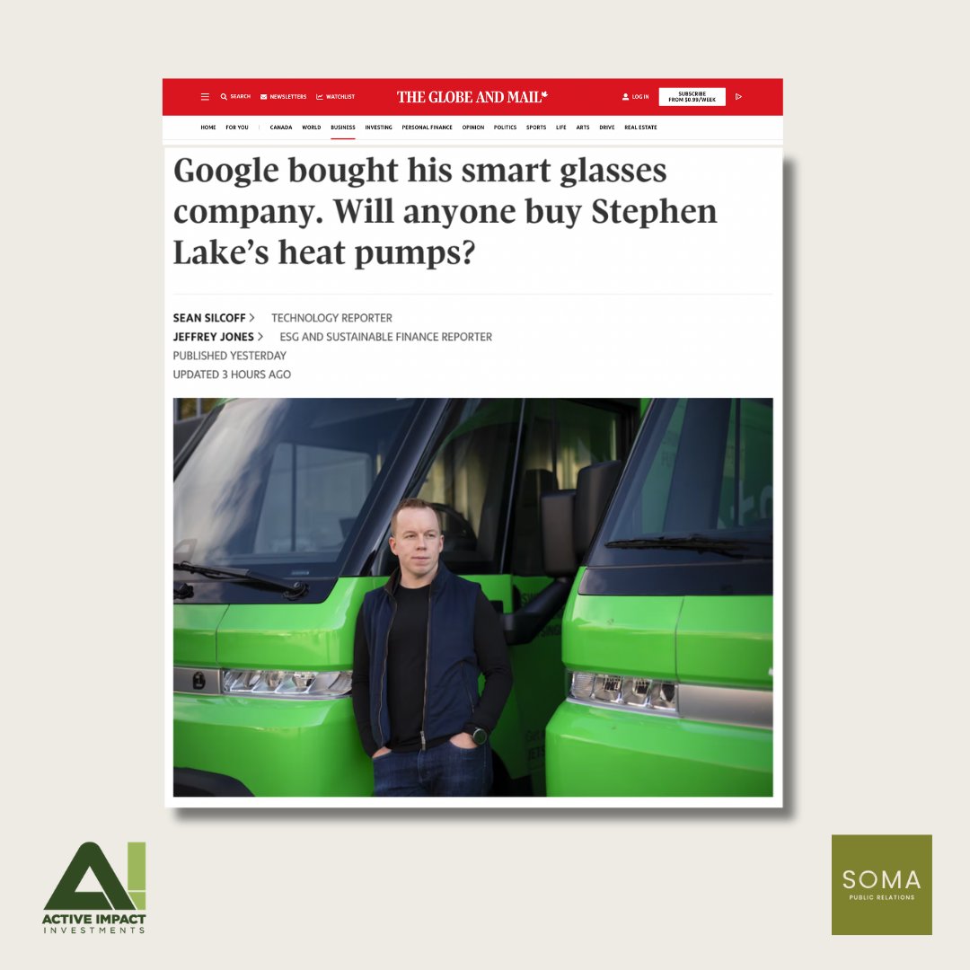 SomaPublic's tweet image. Sharing a great piece of coverage for our client, @active_impact , and their portfolio company, Jetson, in The Globe and Mail!

Read the full article:
somapublicrelations.com/news/google-bo…

#activeimpact #activeimpactinvestments #jetson #northvancouver #yvr #climatetech #climatetechinvesting