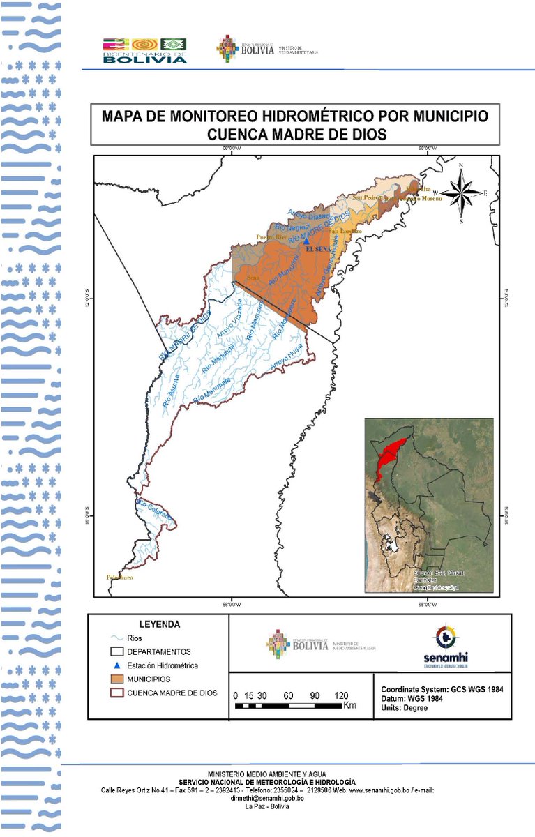 SENAMHI_BOLIVIA's tweet photo. 📷HIDROLOGÍA - BOLETÍN DE NIVELES DIARIOS
CUENCA AMAZÓNICA - RIÓ MADRE DE DIOS
15 DE NOVIEMBRE 2024
https://t.co/Jhq0tUWQVg
#UnArbolUnaGotaDeAgua
#cadadatocuenta
#MMAyA
#UnidosRumboAlBicentenario https://t.co/PSn74xUUtJ