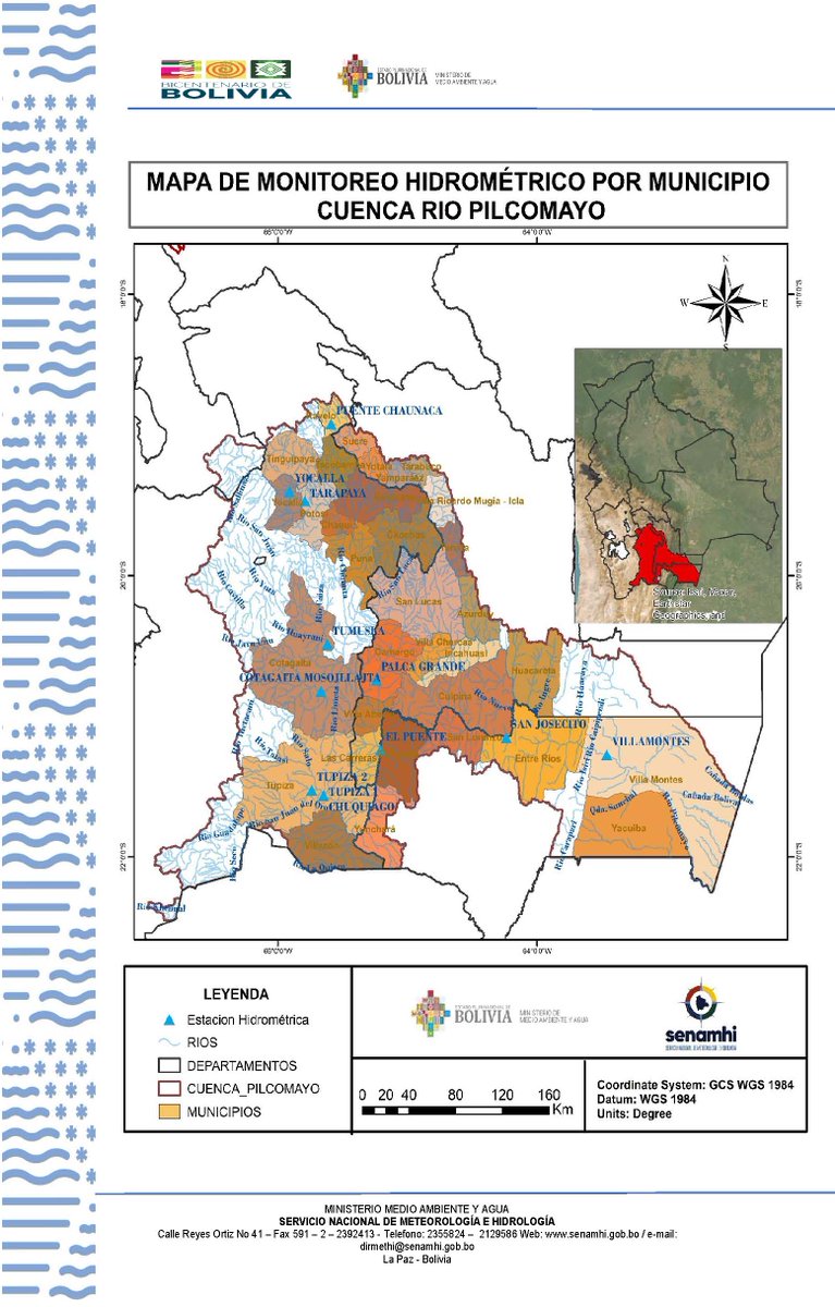 SENAMHI_BOLIVIA's tweet photo. 📷HIDROLOGÍA - BOLETÍN DE NIVELES DIARIOS
CUENCA AMAZÓNICA - RIÓ PILCOMAYO
15 DE NOVIEMBRE 2024
https://t.co/Jhq0tUWQVg
#UnArbolUnaGotaDeAgua
#cadadatocuenta
#MMAyA
#UnidosRumboAlBicentenario https://t.co/EOQ4MygNHz