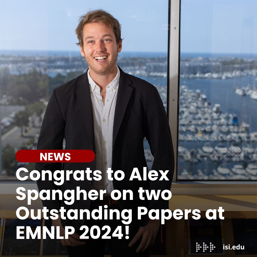 USC_ISI's tweet photo. 🙌 WTG to ALL🏆 the @USCViterbi students at #EMNLP2024 including ISIers @rebeccadorn_ @BrihiJ @AlexanderSpangh @TenghaoHuang45 who had Outstanding Papers 🏆 https://t.co/rpkfcbkFMi