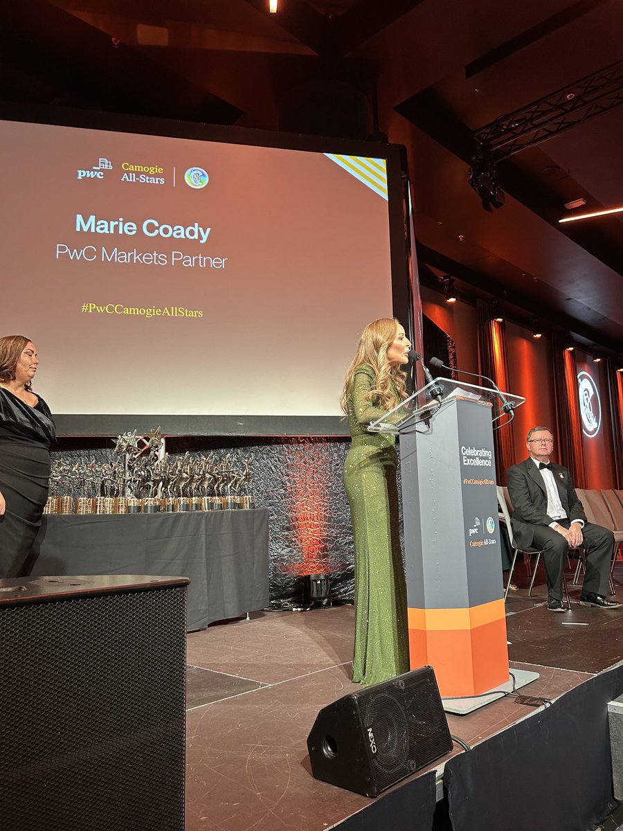 ⁦<a href="/PwCIreland/">PwC Ireland</a>⁩ ⁦<a href="/MarieCoady1/">Marie Coady</a>⁩ honouring the wonderful dedication of the amazing role models ⁦<a href="/CrokePark/">Croke Park</a>⁩ ⁦<a href="/OfficialCamogie/">The Camogie Association</a>⁩ ⁦<a href="/gaelicplayers/">GPA</a>⁩ #PwCCamogieAllStars