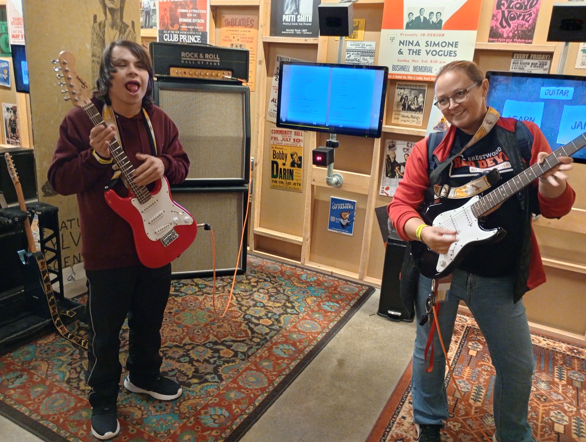 Students from CIS, CMS, and CHS enjoyed learning about the Roots of Rock from the Rock and Roll Hall of Fame. We only wish we had more time to practice our music skills! <a href="/speters_clsd/">Sherry Peters</a> <a href="/AireaneCurtis/">Aireane Curtis</a> <a href="/MrMcMahonCHS1/">Dave McMahon</a> <a href="/rockhall/">Rock & Roll Hall of Fame</a>