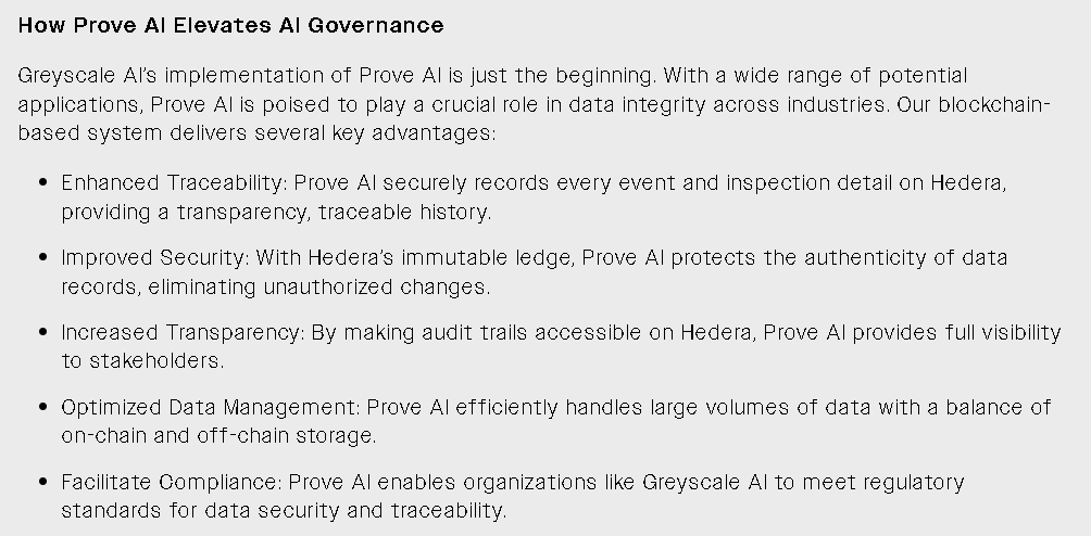 Leveluptrading's tweet photo. Greyscale AI Leverages @ProveAI on @Hedera for Reliable Data Governance

https://t.co/8KgiRyyzGP

#Crypto #Cryptocurrency #AI #Hedera #ProveAI #HBAR #BTC #ETH #SOL https://t.co/VJKbrkklwl