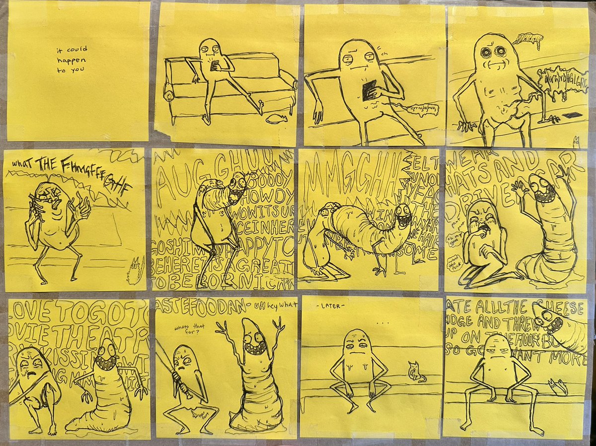 VioletRae9's tweet photo. It could happen to you (part 1)

#comic #comics #relatable #weird #worm #wormhole #art #cartoon #creepy https://t.co/oVTrybZkVK