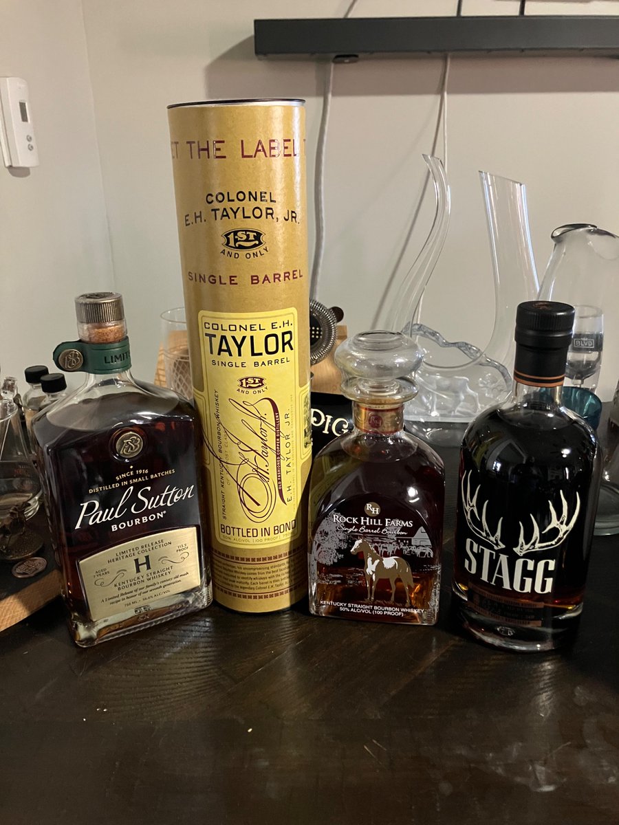 BobseinJustin's tweet photo. My local score came through again EHTSB, Stagg Jr 24B, Rock Hill Farms, and a Paul Sutton all for around SRP https://t.co/brjIBYYMp0