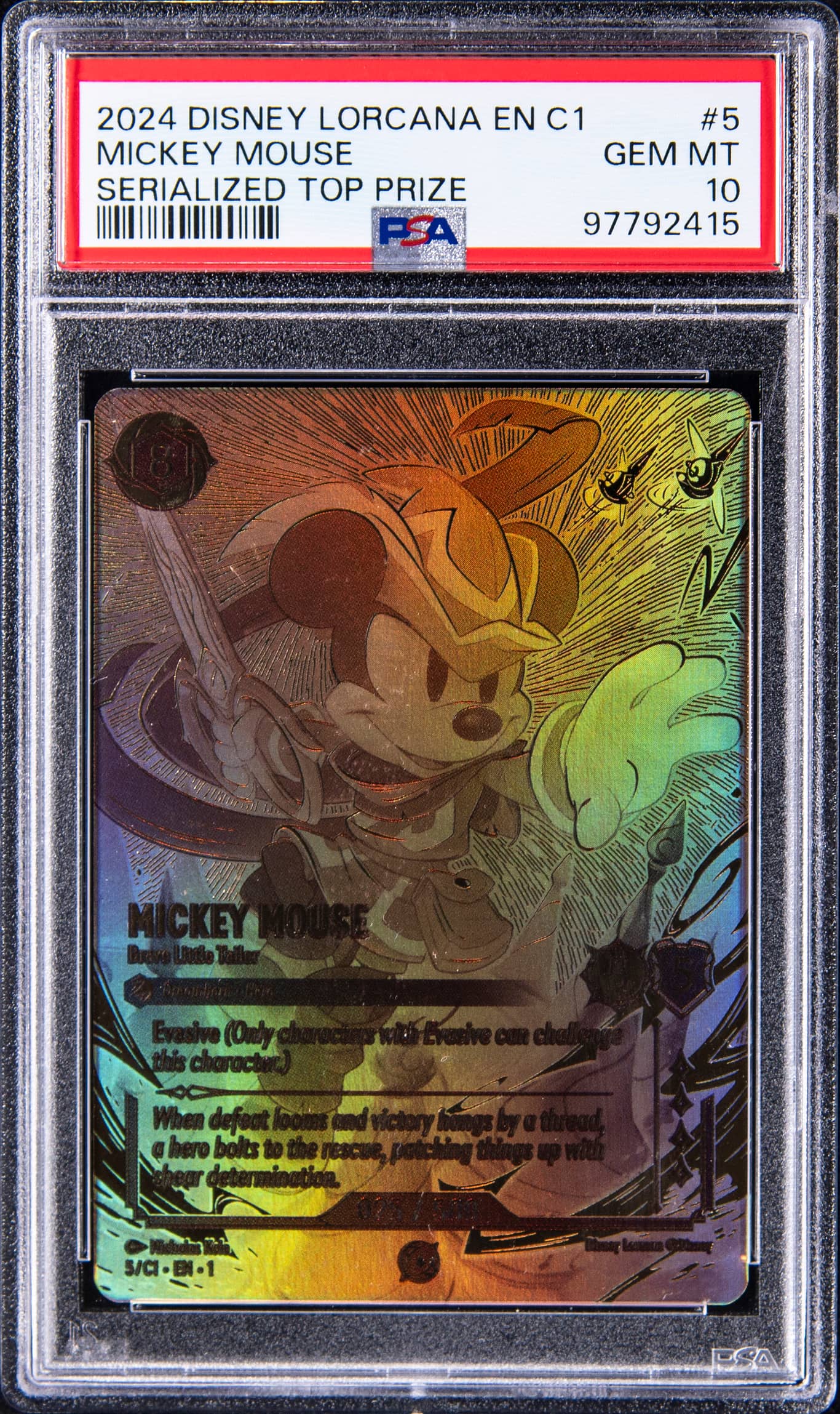 ※nao※ ロルカナ Lorcana Mickey foil PSA10 Disney Lorcana Mickey Mouse Friendly Face 18/P1 D100