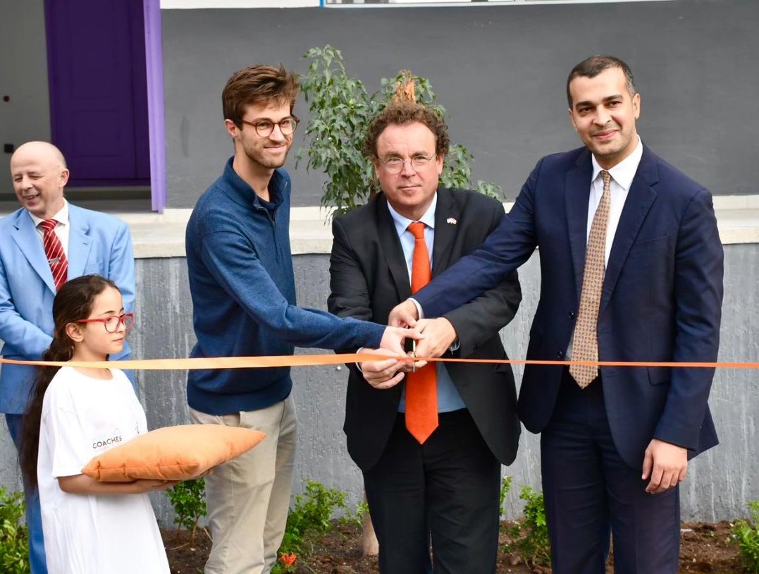 NLinMorocco's tweet photo. 🕊️ RIP Johan Neeskens.
This week, we paid tribute to Johan Neeskens by inaugurating a soccer pitch in Médiouna named after him. This project, led by Tibu Africa w/ the support of @KNVB &amp; the Dutch Embassy, celebrates his dedication to developing Moroccan youth through sport. 🇲🇦🇳🇱 https://t.co/Ukye8QFB19