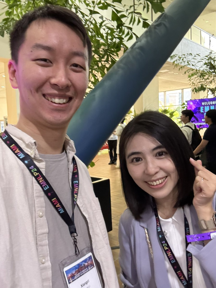 jacklxc's tweet photo. With @YunNungChen at #EMNLP2024. Thank you for the great YouTube NLP lectures. I really enjoyed them and have been recommending them to NLP beginners! https://t.co/QkgKW7fzZT