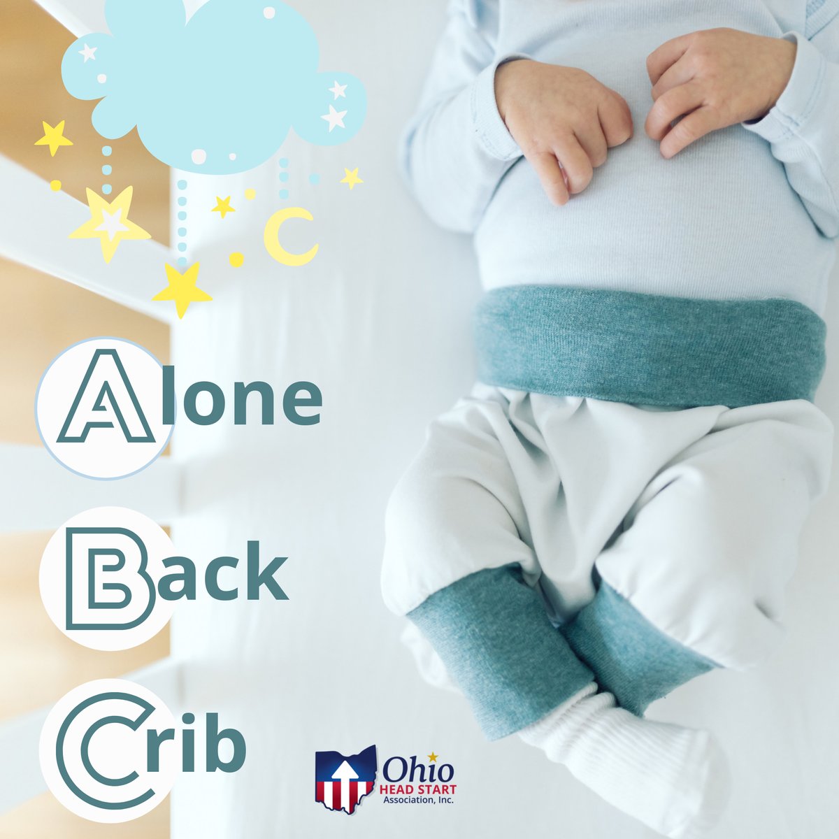 OhioHeadStart's tweet image. Follow these tips to help children have a more restful, safe sleep:
🌙Follow the ABCs of safe sleep: Alone on their Back in a safety-approved Crib
✨Set sleep routines
🌙Eliminate noise/distractions, like screens, from rooms where kids sleep
#SafeToSleep #BedtimeRoutines #OHSAI