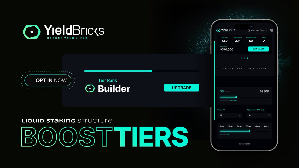 🚀 Unlock the Full Power of BoostTiers in the YieldBricks Ecosystem!

Ready to supercharge your $YBR journey? 
BoostTiers rewards YOU for holding $YBR without locking it up. Let’s dive into how this groundbreaking system unleashes the ultimate benefits for YOU! 🧵👇