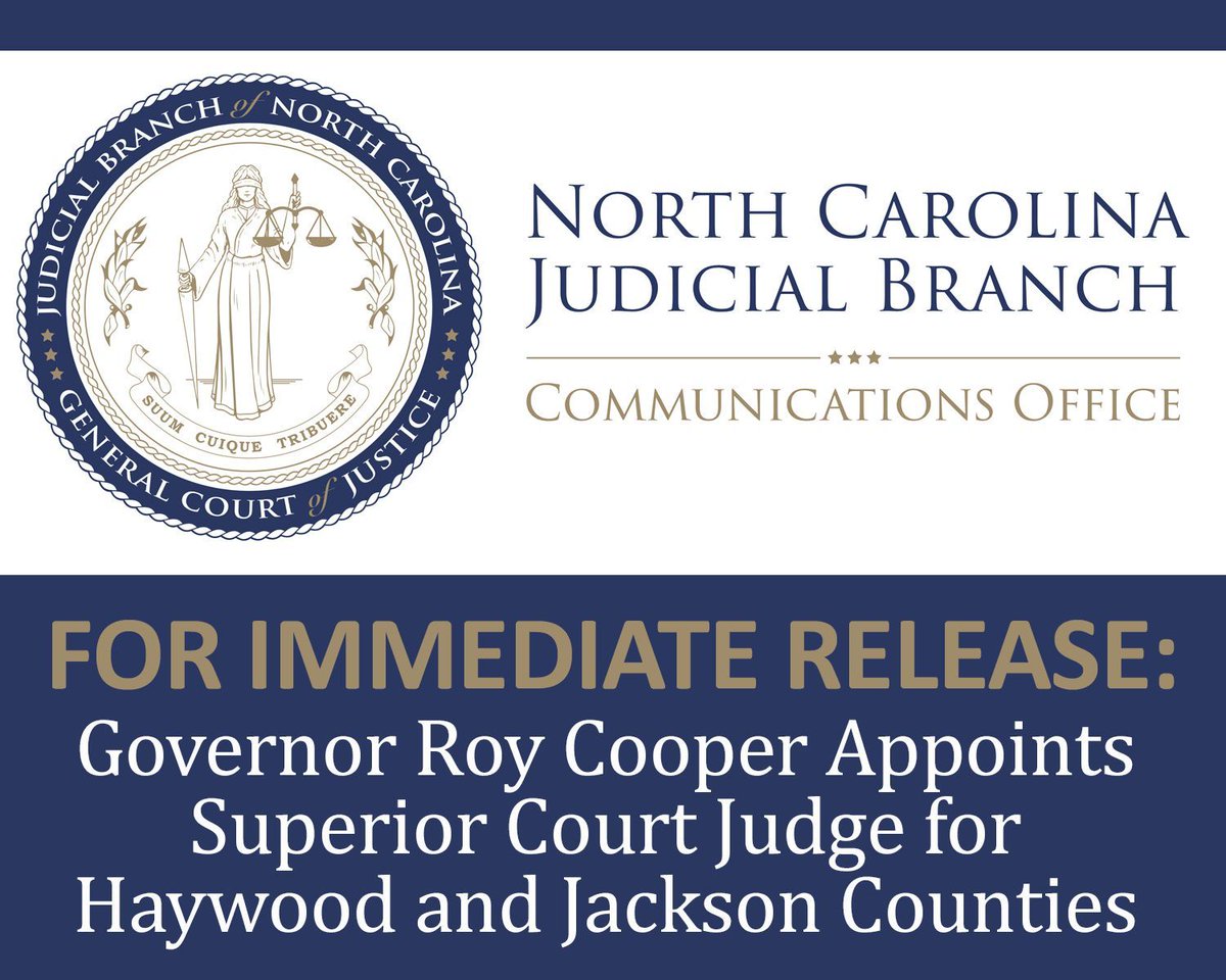 NCCourts's tweet photo. Governor Roy Cooper has appointed Judge Roy Wijewickrama to serve as superior court judge in Judicial District 43B (Haywood and Jackson counties), filling the vacancy created by the retirement of Judge Brad Letts. Read more: https://t.co/HyUOzyuAKM https://t.co/EpT5aIjWXC